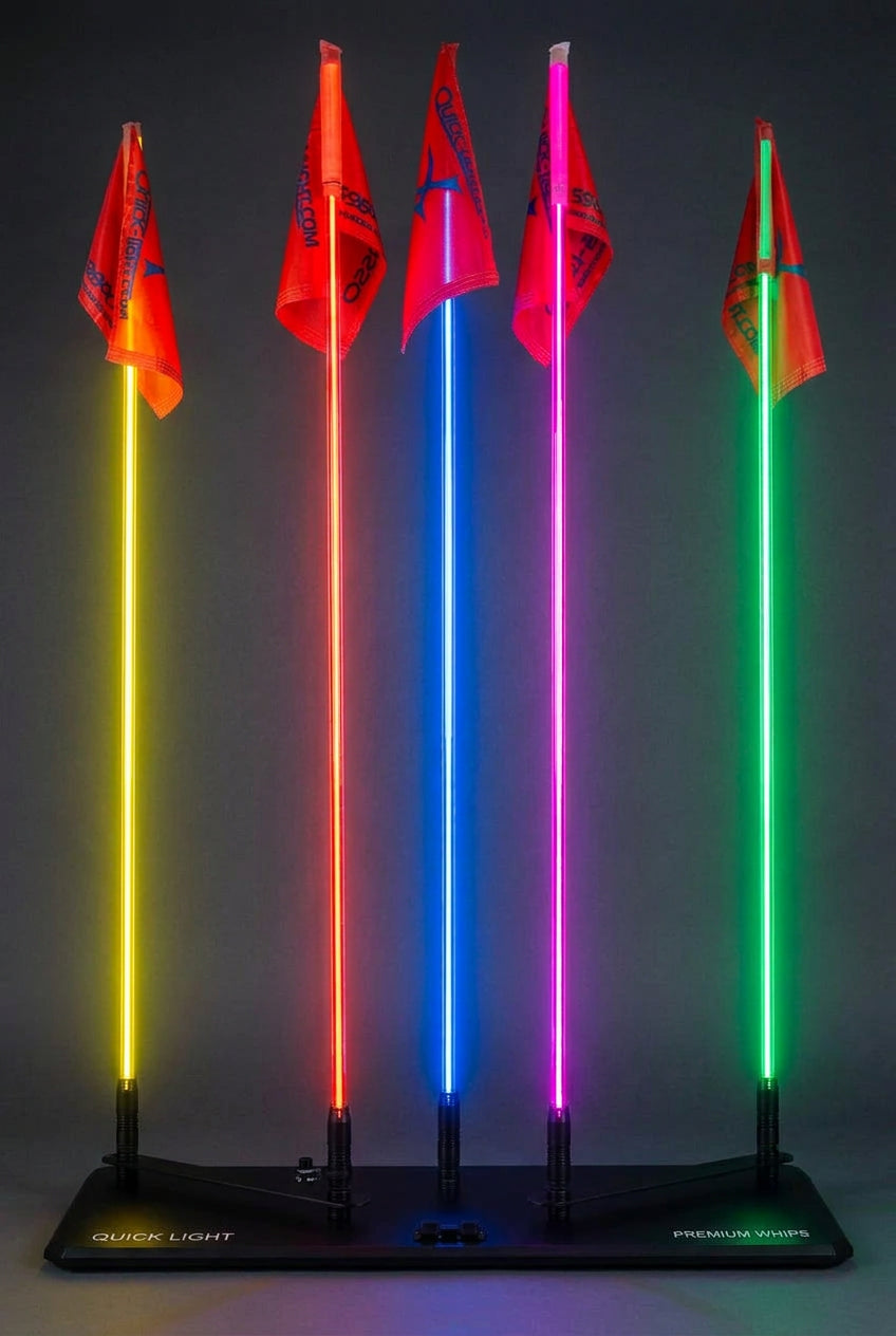 4 FT Fiber Optic Lighted Whip-New Generation Complete Kit.