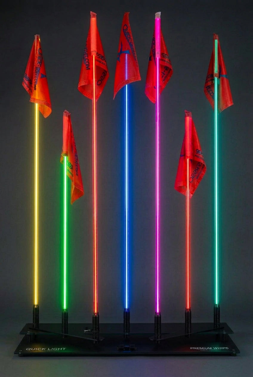 6 FT Fiber Optic Lighted Whip-New Generation Complete Kit.